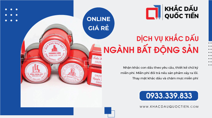 Con Dấu Dành Cho Ngành Bất Động Sản | Khắc Dấu Quốc Tiến