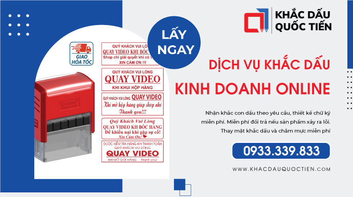 Con Dấu Dành Cho Người Kinh Doanh Online | Khắc Dấu Quốc Tiến