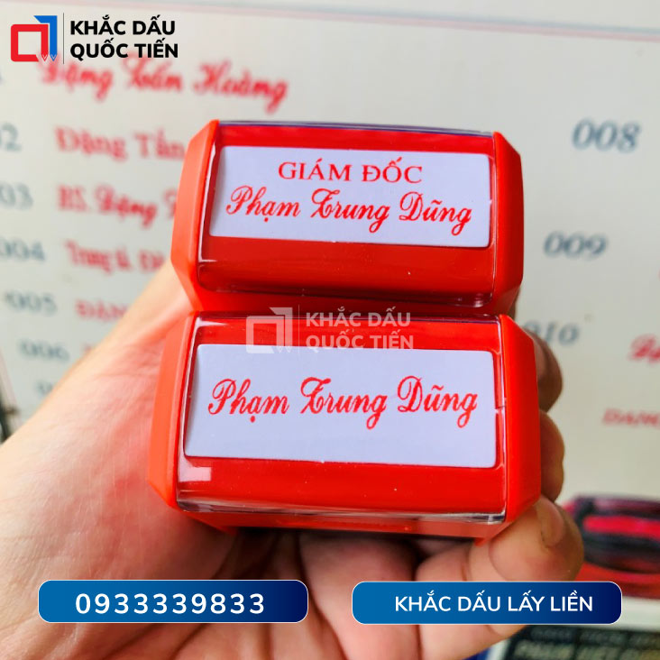 Khắc dấu chức danh giá rẻ lấy liền | Khắc Dấu Quốc Tiến