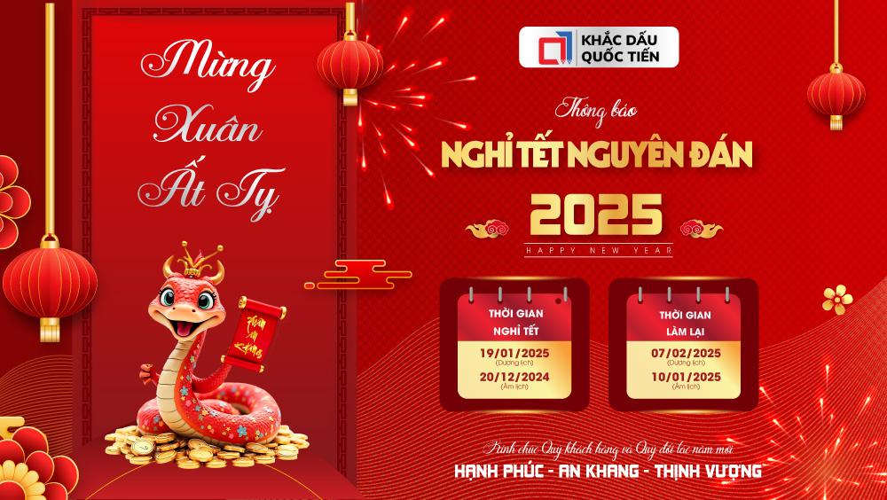 THÔNG BÁO NGHỈ TẾT NGUYÊN ĐÁN 2025 | KHẮC DẤU QUỐC TIẾN