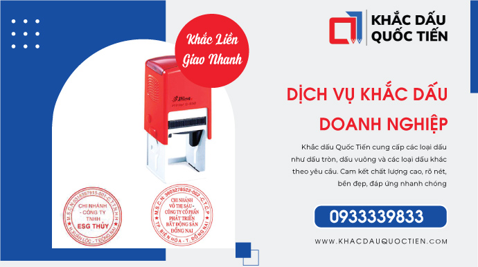 Dịch Vụ Khắc Con Dấu Doanh Nghiệp Uy Tín | Khắc Dấu Quốc Tiến