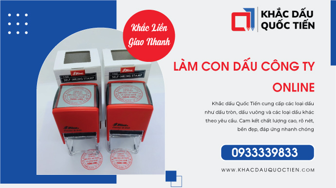 Làm Con Dấu Công Ty Online | Khắc Dấu Quốc Tiến