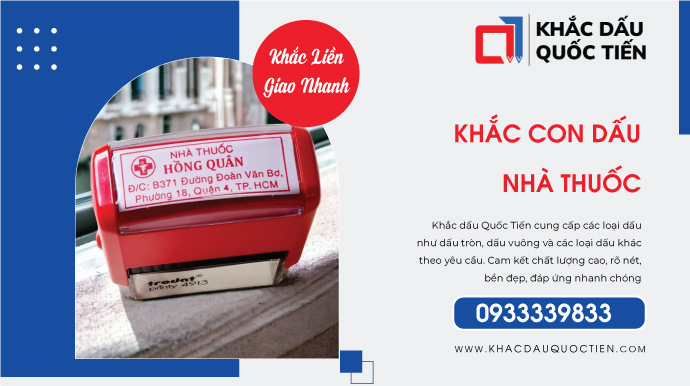 Con Dấu Nhà Thuốc Trợ Thủ Đắc Lực Hiệu Quả Cao | Khắc Dấu Quốc Tiến