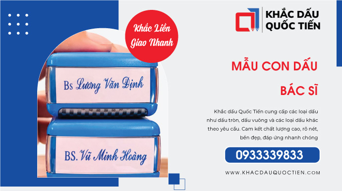 Con Dấu Phòng Khám Bác Sĩ | Khắc Dấu Quốc Tiến