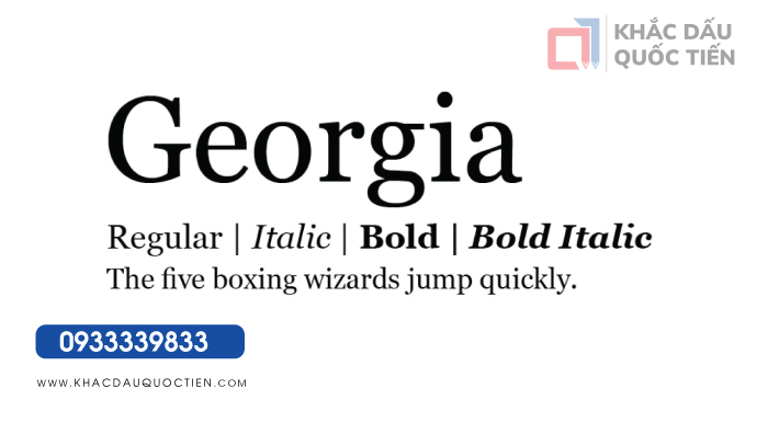 font chu con dau Georgia