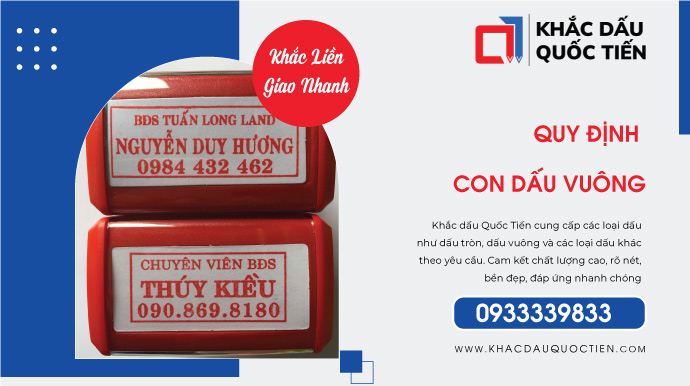 Quy Định Về Con Dấu Vuông Những Điều Cần Biết | Khắc Dấu Quốc Tiến