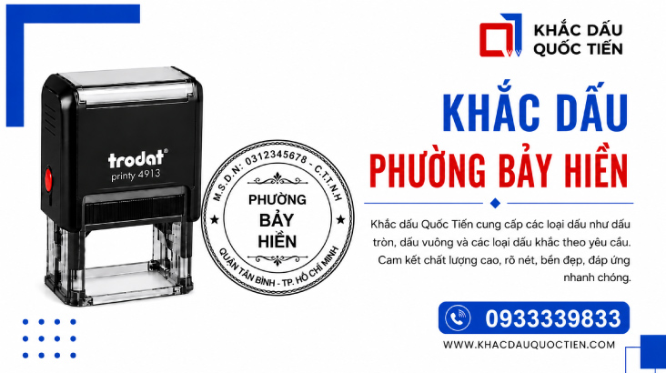 Khắc Dấu Phường Bảy Hiền Lấy Liền Uy Tín Sắc Nét 4 Khắc Dấu Phường Bảy Hiền Lấy Liền Uy Tín Sắc Nét | Khắc Dấu Quốc Tiến