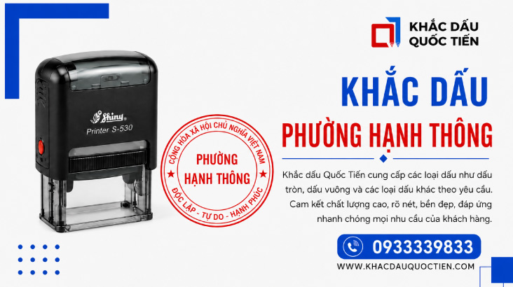 Khắc Dấu Phường Hạnh Thông Lấy Liền Giao Nhanh 2 Khắc Dấu Phường Hạnh Thông Lấy Liền Giao Nhanh | Khắc Dấu Quốc Tiến